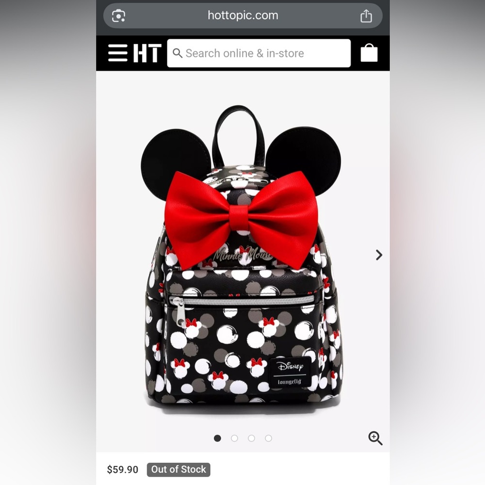 Brand New Disney Loungefly Minnie Mouse Backpack